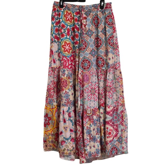 Johnny Was Zevele Viola Pants Women's Sz Small Bohemian Pink Multicolor - Picture 3 of 5